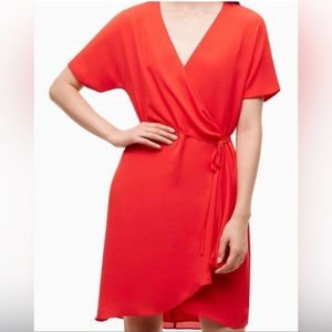 Babaton Wallace Wrap Dress - Flame Scarlett - size M - Brand New, tags still on